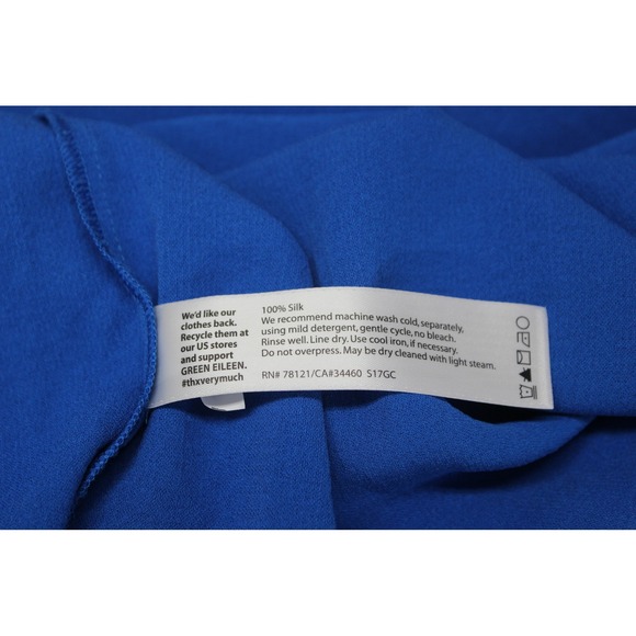 Eileen Fisher Silk‎ Crepe Boat Neck Sleeveless Tea Length Dress Women's Medium - Picture 10 of 12